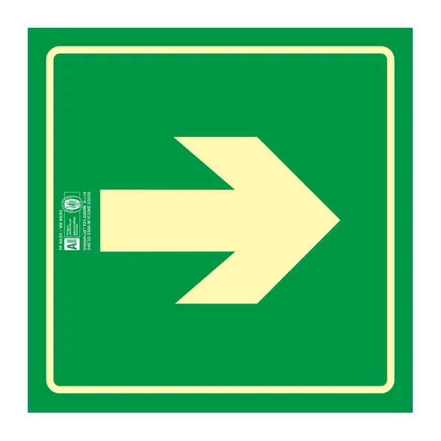 Syssa Pictograma syssa señal de via de evacuacion en pvc fotoluminiscente 210x210 mm