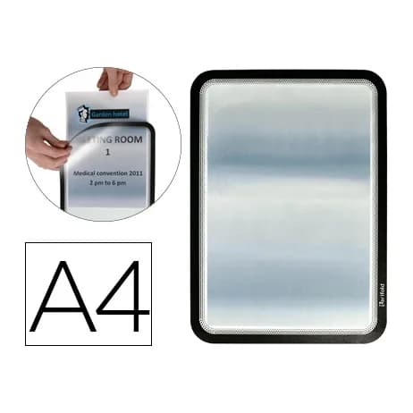 Djois Marco porta anuncios djois magneto din a4 dorso adhesivo removible pack de 2 unidades