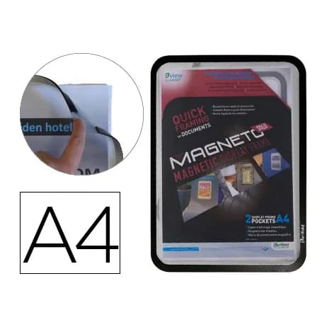 Djois Marco porta anuncios djois magneto din a4 con 4 bandas magneticas en el dorso pack de 2 unidades