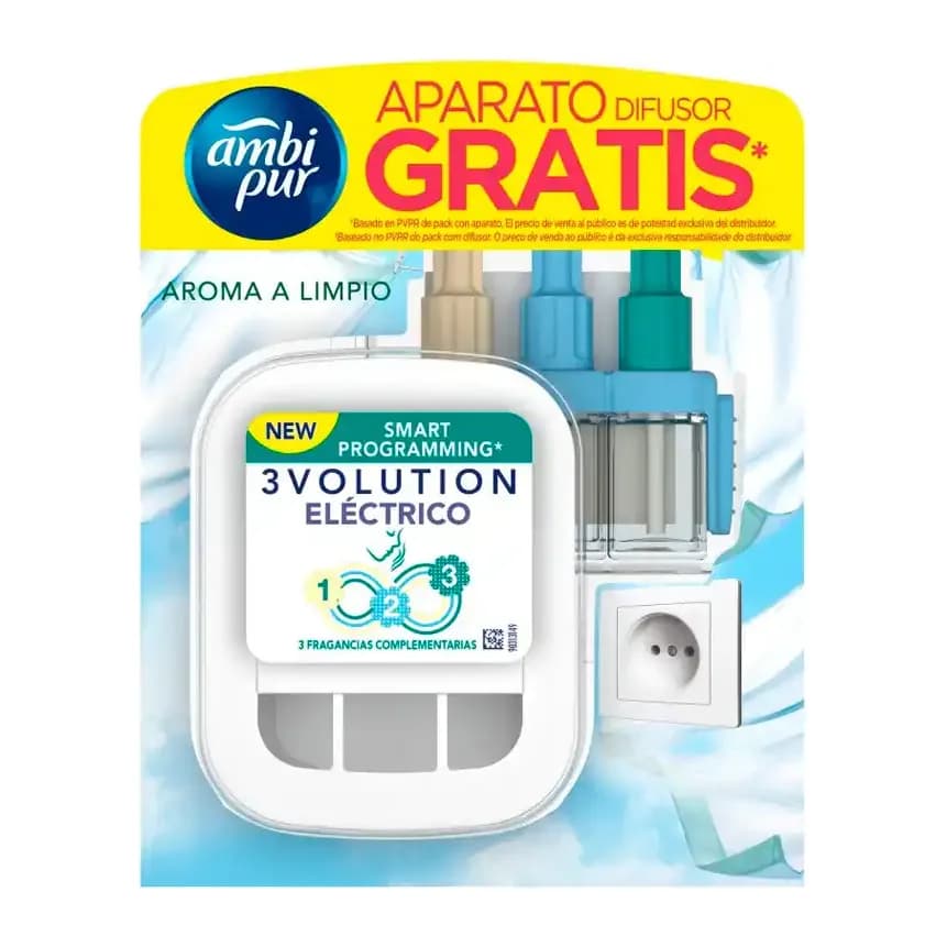 Ambi pur Ambientador electrico ambipur 3volution limpio difusor + recambio