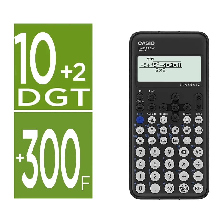 Casio Calculadora casio fx-82sp cw iberia classwiz cientifica + 300 funciones 9 memorias con tapa