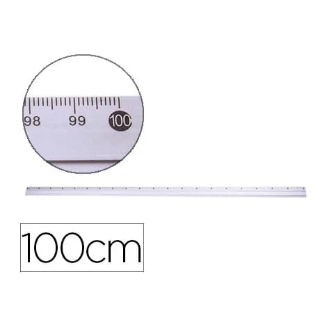 Q-connect Regla q-connect metalica aluminio 100 cm