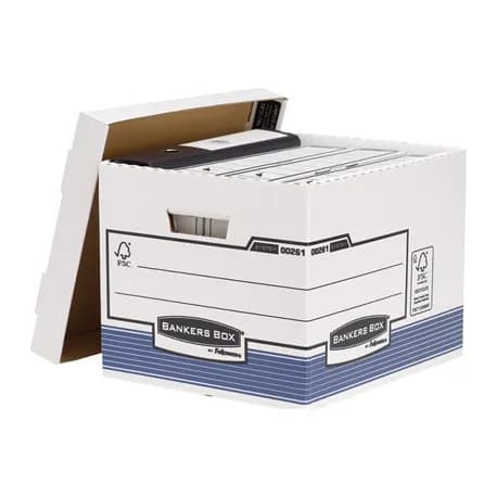 Fellowes Cajon fellowes carton reciclado para almacenamiento de archivo capacidad 4 cajas de archivo tamaño din a4