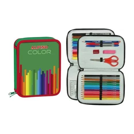 Alpino Plumier escolar alpino color pequeño doble cremallera