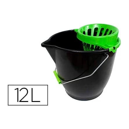 Blanca Cubo de fregona con escurridor 13 l
