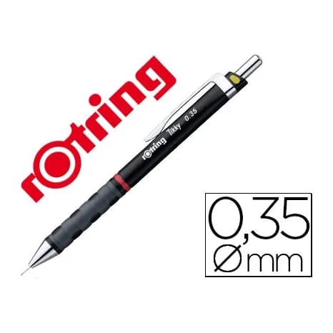 Rotring Portaminas rotring tikky 0,35 mm negro