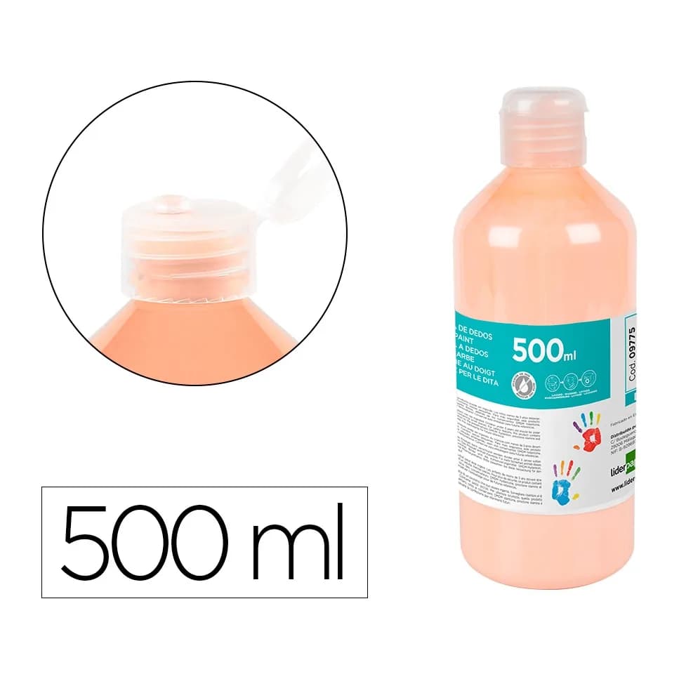 Liderpapel Pintura dedos liderpapel botella de 500 ml carne