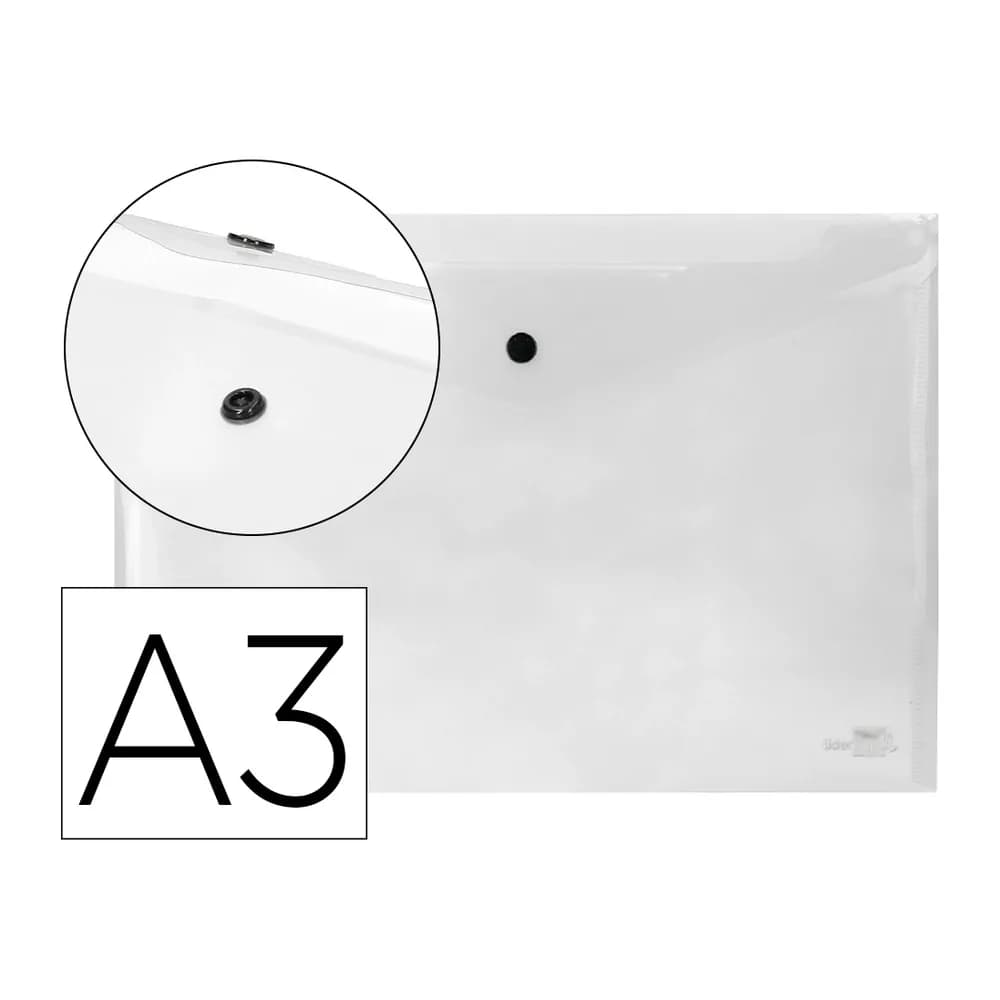 Liderpapel Carpeta liderpapel dossier broche 44244 polipropileno din a3 tranparente translucido