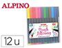 Rotulador Alpino Punta de Pincel Lettering Estuche de 12 Unidades Colores Surtidos