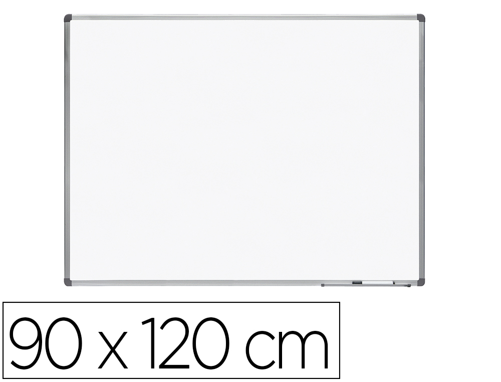 Pizarra Blanca Rocada Lacada Magnetica Marco Aluminio con Cantoneras 90x120 cm