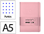 Cuaderno con Gomilla Antartik Notes Tapa Dura A5 Hojas Puntos Rosa Pastel 100 Hojas 80 gr Fsc