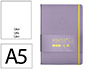 Cuaderno con Gomilla Antartik Notes Tapa Dura A5 Hojas Lisas Morado y Amarillo 100 Hojas 80 gr Fsc
