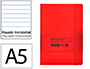 Cuaderno con Gomilla Antartik Notes Tapa Blanda A5 Hojas Rayas Rojo 80 Hojas 80 gr Fsc
