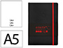 Cuaderno con Gomilla Antartik Notes Tapa Blanda A5 Hojas Lisas Negro y Rojo 80 Hojas 80 gr Fsc