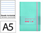 Cuaderno con Gomilla Antartik Notes Tapa Blanda A5 Hojas Rayas Rosa y Turquesa 80 Hojas 80 gr Fsc