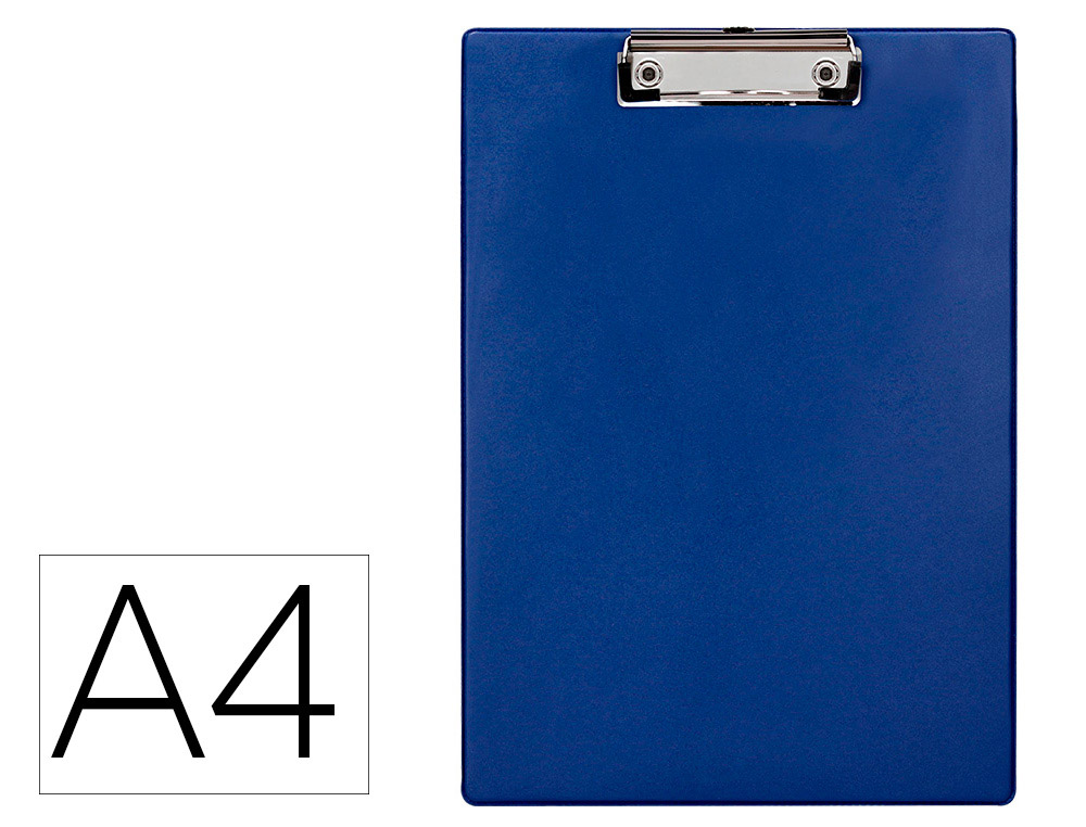 Portanotas Q-Connect Plastico 50% Reciclado DIN A4 Azul Grosor 2,1 mm