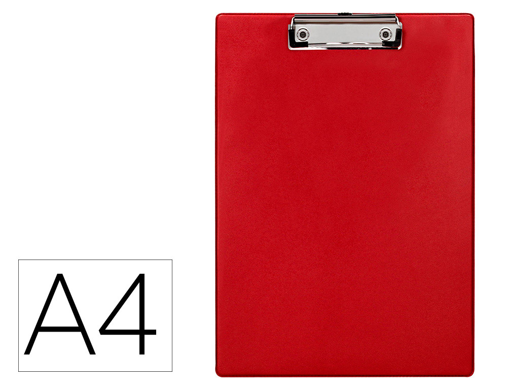 Portanotas Q-Connect Plastico 50% Reciclado DIN A4 Rojo Grosor 2,1 mm