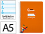 Cuaderno Espiral Liderpapel A5 Pautaguia Tapa Blanda 40h 75gr Cuadro Pautado 4mm Color Naranja