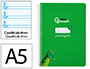 Cuaderno Espiral Liderpapel A5 Pautaguia Tapa Blanda 40h 75gr Cuadro Pautado 4mm Color Verde