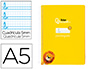 Cuaderno Espiral Liderpapel A5 Pautaguia Tapa Blanda 40h 75gr Cuadro Pautado 5mm Color Amarillo