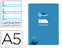 Cuaderno Espiral Liderpapel A5 Pautaguia Tapa Blanda 40h 75gr Cuadro Pautado 5mm Color Azul