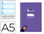Cuaderno Espiral Liderpapel A5 Pautaguia Tapa Blanda 40h 75gr Cuadro Pautado 5mm Color Lila