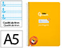 Cuaderno Espiral Liderpapel A5 Pautaguia Tapa Dura 80h 90gr Cuadro Pautado 4mm Color Amarillo