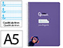 Cuaderno Espiral Liderpapel A5 Pautaguia Tapa Dura 80h 90gr Cuadro Pautado 4mm Color Lila