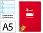 Cuaderno Espiral Liderpapel A5 Pautaguia Tapa Dura 80h 90gr Cuadro Pautado 4mm Color Rojo