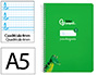 Cuaderno Espiral Liderpapel A5 Pautaguia Tapa Dura 80h 90gr Cuadro Pautado 4mm Color Verde