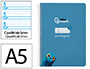 Cuaderno Espiral Liderpapel A5 Pautaguia Tapa Dura 80h 90 gr Cuadro Pautado 5mm Color Azul