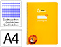 Cuaderno Espiral Liderpapel A4 Pautaguia Tapa Blanda 80h 75gr Cuadro Pautado 3mm Color Amarillo