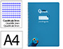 Cuaderno Espiral Liderpapel A4 Pautaguia Tapa Blanda 80h 75gr Cuadro Pautado 3mm Color Azul