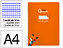 Cuaderno Espiral Liderpapel A4 Pautaguia Tapa Blanda 80h 75gr Cuadro Pautado 3mm Color Naranja