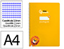 Cuaderno Espiral Liderpapel A4 A4 Pautaguia Tapa Dura 80h 90 gr Cuadro Pautado 2,5 mm Color Amarillo