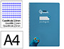 Cuaderno Espiral Liderpapel A4 A4 Pautaguia Tapa Dura 80h 90 gr Cuadro Pautado 2,5mm Color Azul