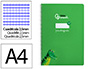 Cuaderno Espiral Liderpapel A4 Pautaguia Tapa Dura 80h 90 gr Cuadro Pautado 2,5mm Color Verde