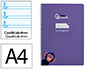 Cuaderno Espiral Liderpapel A4 Pautaguia Tapa Dura 80h 90gr Cuadro Pautado 4mm Color Lila