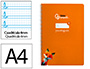 Cuaderno Espiral Liderpapel A4 Pautaguia Tapa Dura 80h 90gr Cuadro Pautado 4mm Color Naranja