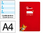 Cuaderno Espiral Liderpapel A4 Pautaguia Tapa Dura 80h 90gr Cuadro Pautado 4mm Color Rojo