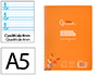 Cuaderno Espiral Liderpapel A5 Pautaguia Tapa Plastico 80h 90gr Cuadro Pautado 4mm Color Naranja