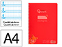 Cuaderno Espiral Liderpapel A4 Pautaguia Tapa Plastico 80h 90gr Cuadro Pautado 4mm con Margen Color Rojo