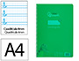 Cuaderno Espiral Liderpapel A4 Pautaguia Tapa Plastico 80h 90gr Cuadro Pautado 4mm con Margen Color Verde