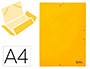 Carpeta Liderpapel Gomas Tres Solapas Carton Simil Prespan Folio Color Amarillo