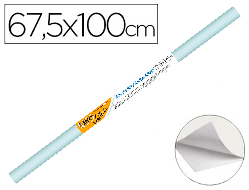 Pizarra blanca velleda adhesiva rollo 100x67,5 cm