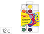 Acuarela Jovi 12 Colores con Pincel Estuche de Plastico