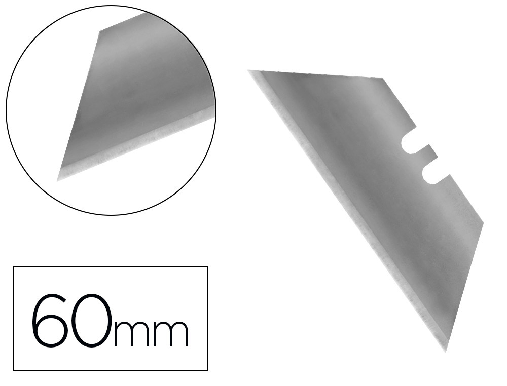 Repuesto Cuter Q-Connect Ancho para Modelos kf16814/kf16815/kf16816/kf14835 Cuchilla 18 mm Lister 10 Unidades