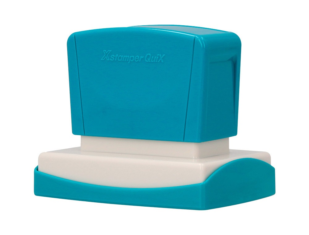Sello x'stamper quix personalizable color azul medidas 36x61 mm q-16