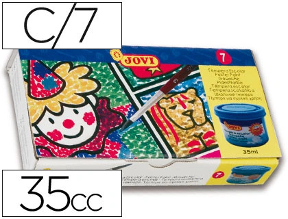 Tempera Jovi 35 ml Caja de 7 Colores Surtidos