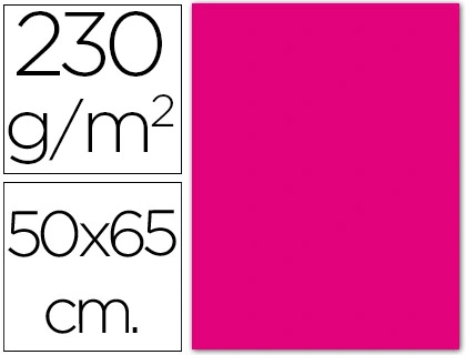 Cartulina Fluorescente Magenta 50x65 cm 230 gr